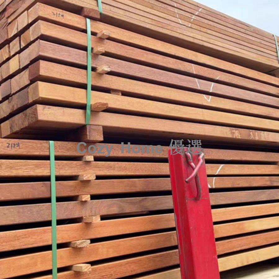 ✘✗▣印尼菠蘿格防腐木戶外地板實木板材柳桉木棧道木方山樟木扶手圓柱