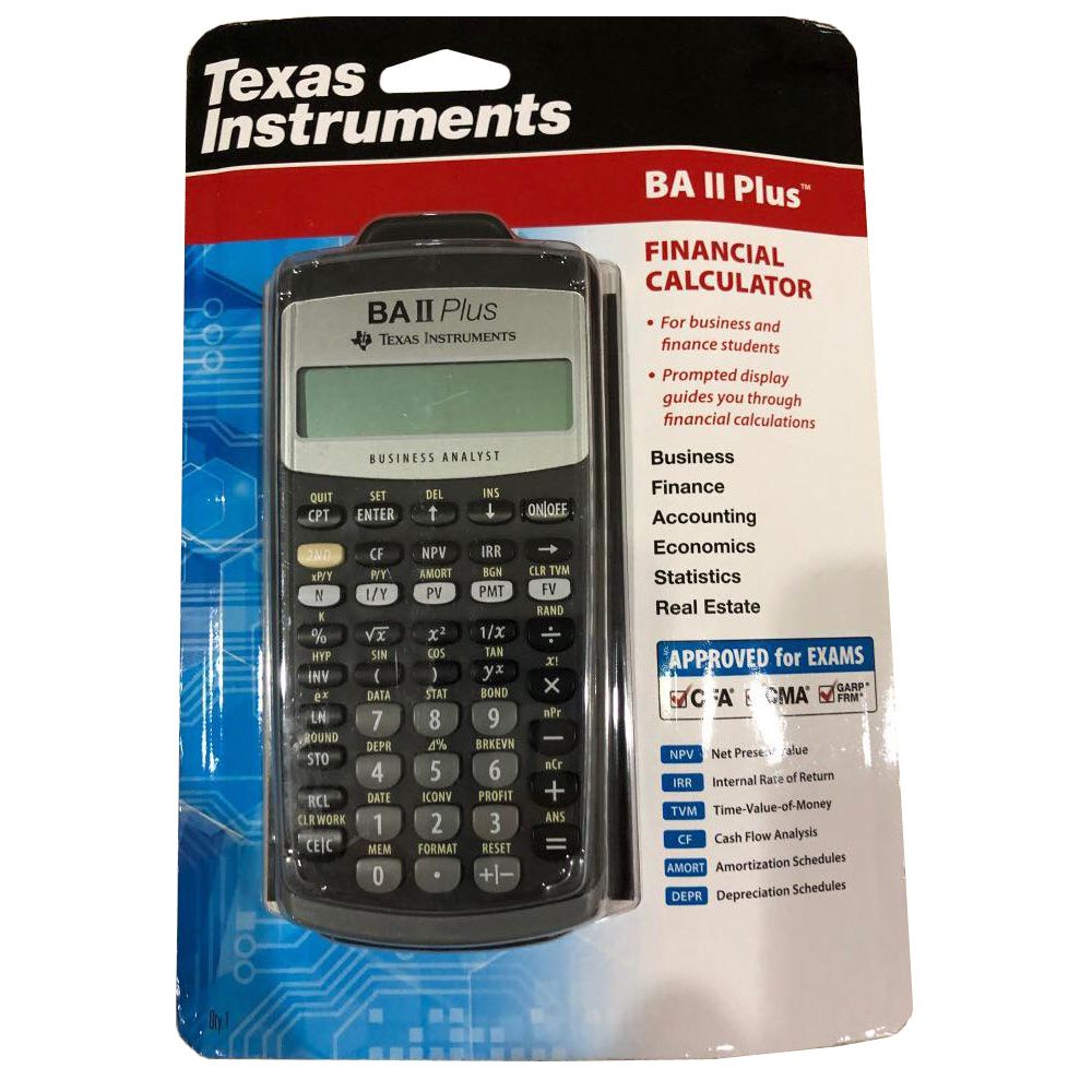 德州儀器 Texas Instruments BA II Plus 財務計算機 (黑色)(平行進口)