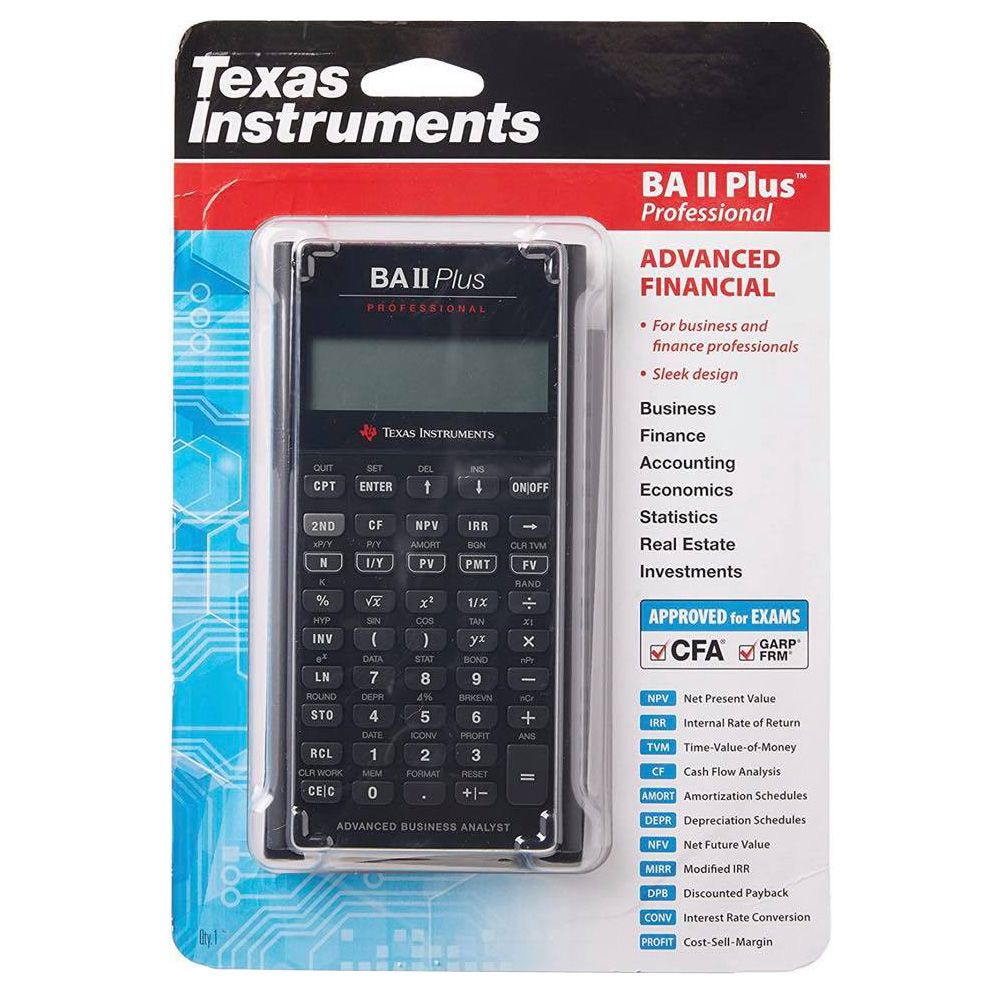 Texas Instruments BA II Plus Professional 專業財務計算機 (黑)(平行進口)