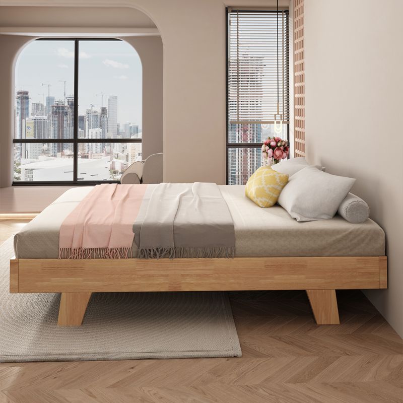 雙人床 床架 床 北歐實木床現代簡約榻榻米床排骨架無床頭無靠背日式矮床工廠直銷