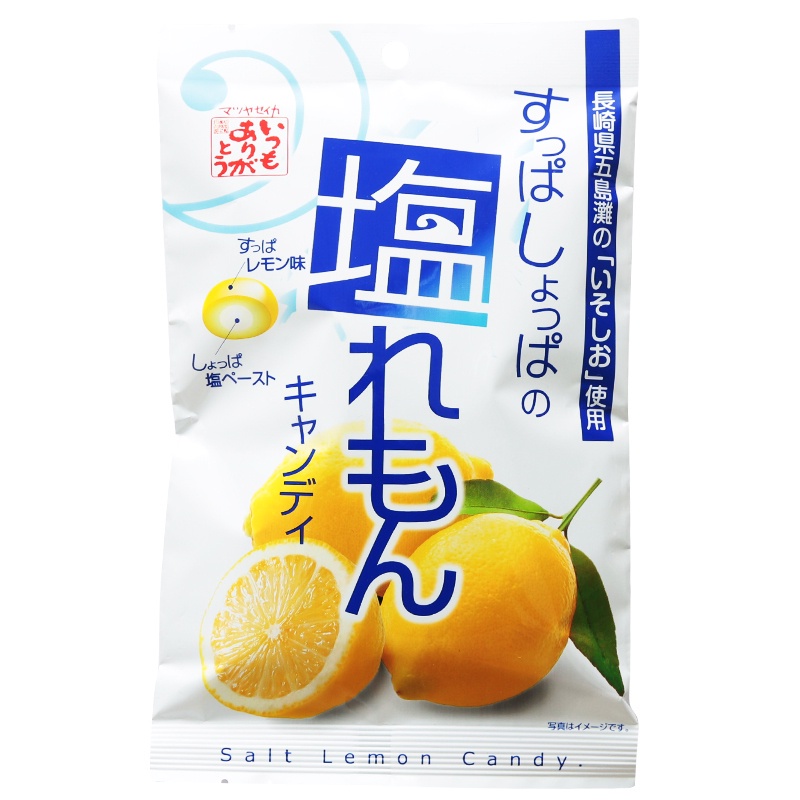 日本休閑小零食品糖果 松屋阪田海鹽檸檬夾心糖硬糖喜糖100g
