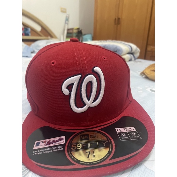 【ANGEL NEW ERA】NEW ERA MLB 華盛頓 國民 59FIFTY 正式球員帽 通用 活力紅 棒球帽二手