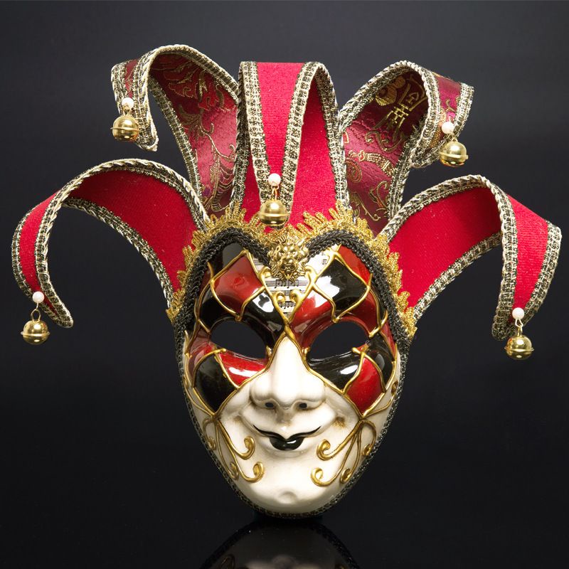 若蘭小店新款意大利威尼斯小丑面具男萬圣節舞會cosplay表面面具個性詭異