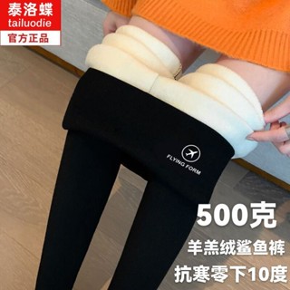 鯊魚褲 塑身褲 塑形 顯瘦 特厚羊羔絨鯊魚褲秋鼕保暖打底褲女高腰收腹瘦腿加絨加厚瑜伽芭比 LO9F