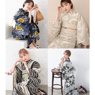 日本 和服 浴衣 女 傳統款式 高級 棉麻 質地 日本 旅遊 寫真 和服 浴衣 YUKATA