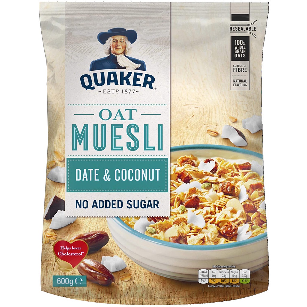 英國 quaker桂格燕麥片即食沖飲谷物麥片水果堅果無糖代餐
