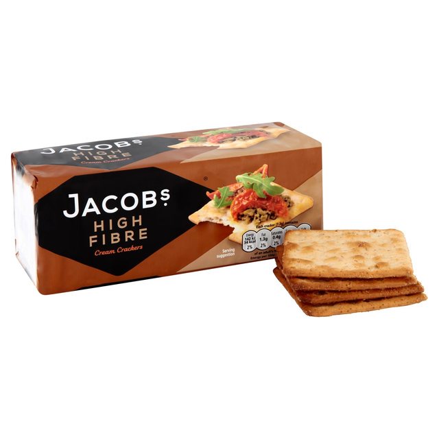 英國 Jacobs高纖蘇打餅干無蔗糖咸味薄脆餅卡粗糧代餐零食