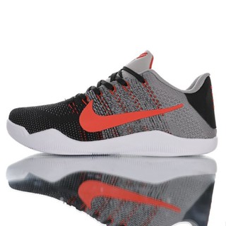 NIKE KOBE XI ELITE LOW FTB 11代 針織 飛線 黑灰紅勾 男鞋 籃球鞋 822675-060