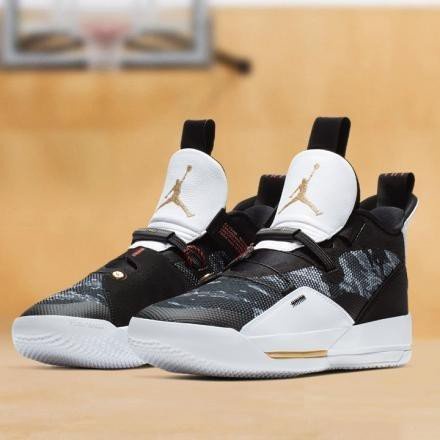 NIKE AIR JORDAN 33 PF 黑白金 虎紋 迷彩 BV5072-016 籃球 男鞋