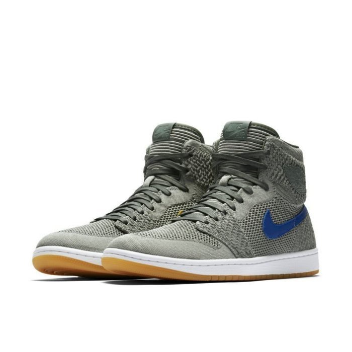 NIKE JORDAN 1 HIGH FLYKNIT 軍綠灰 AJ1 男鞋 919704-333