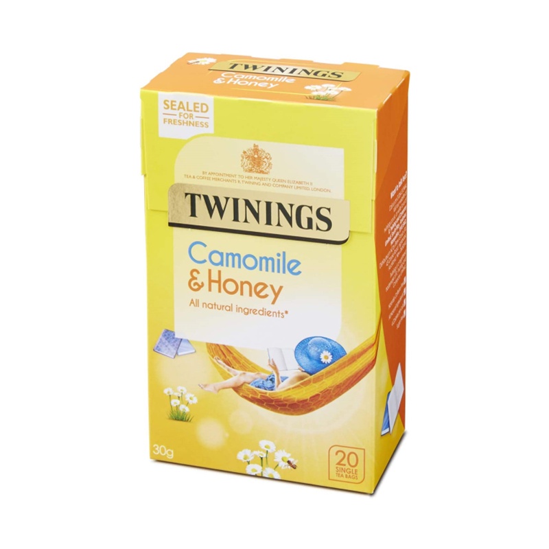 英國Twinings川寧洋甘菊香草蜂蜜草本茶袋泡茶無咖啡因20包