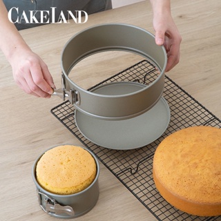 日本Cakeland活底卡扣蛋糕模具傢用圓形慕斯鏚風烘焙模具烤盤