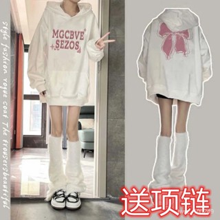 【文藝青年】衛衣女 連帽衛衣女鼕季加絨加厚學生韓版寬鬆鹽係小眾蝴蝶潮流衣服 上衣女 ins風衣服 連帽t 休閒外套 大學