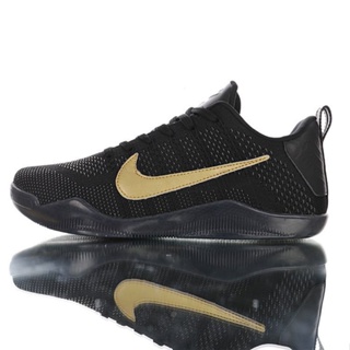 NIKE KOBE XI ELITE LOW FTB 11代 針織 飛線 全黑金勾 男鞋 籃球鞋 869459-001