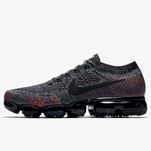 Nike Air VaporMax Flyknit 氣墊鞋 慢跑鞋 黑彩虹 編織 夏季 849558-016