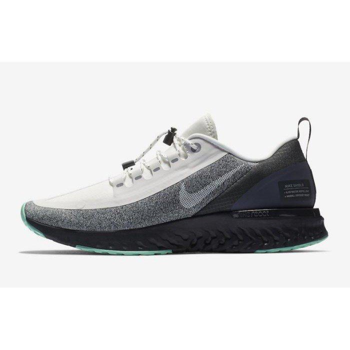 Nike ODYSSEY REACT SHIELD 反光防潑水慢跑鞋 AA1635-100 白灰綠