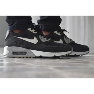 NIKE AIR MAX 90 ESSENTIAL 皮革 黑白 黑灰白 白勾 男女鞋 616730-012