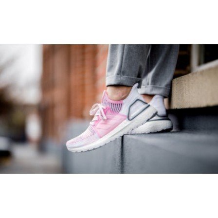 ADIDAS Ultra Boost 19 PINK F35283 粉白 女鞋 編織 慢跑鞋 銀白