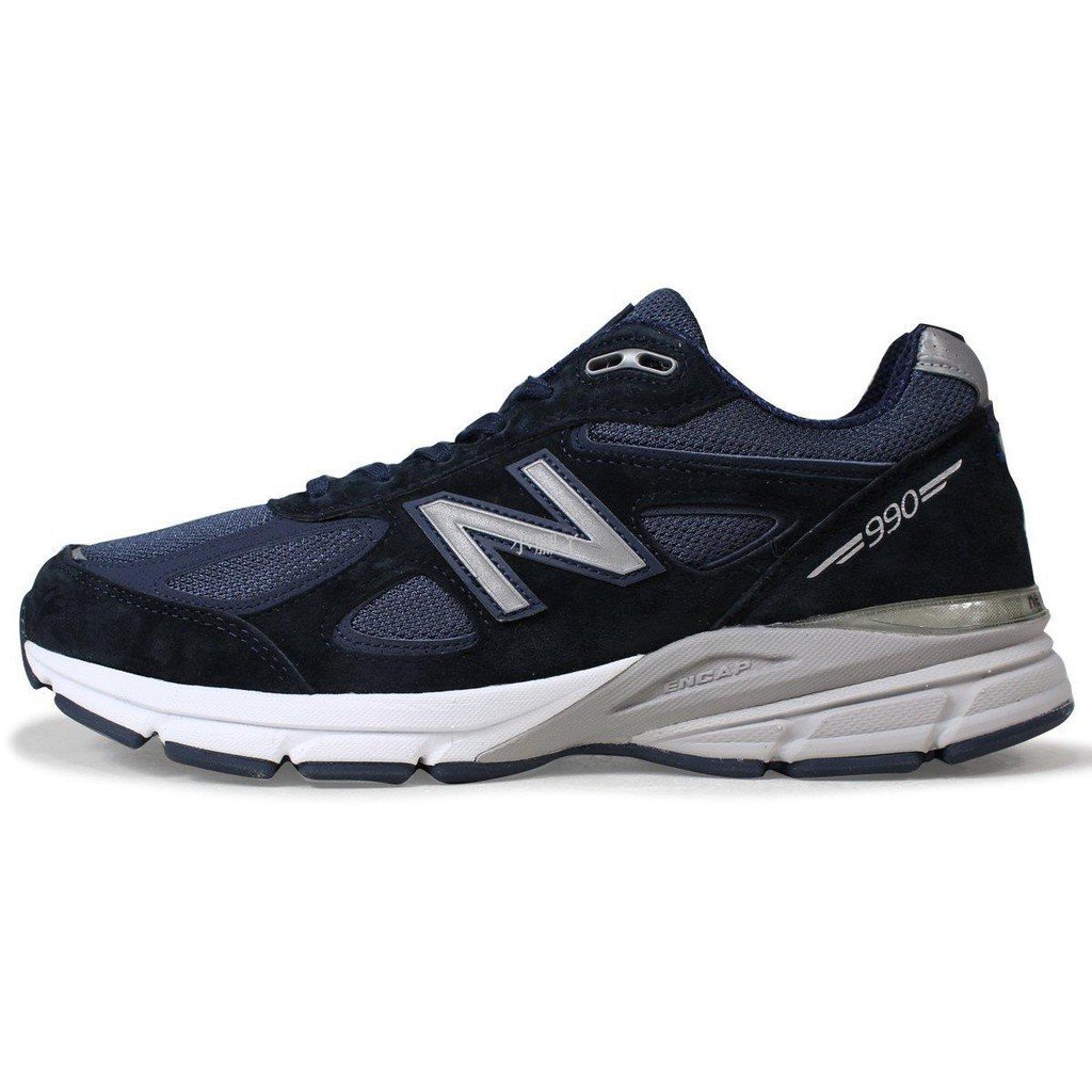 New Balance 余文樂 麂皮 總統 慢跑鞋 M990NV4 男鞋 藍灰白