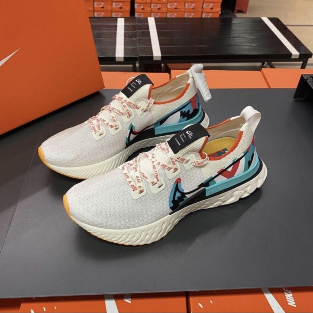 Nike React lnflnity Run FK AS 休閒運動 跑步鞋 白彩色 CV9312-100