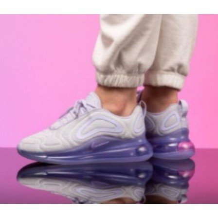 Nike Air max 720 白紫色薰衣草女士全掌氣墊休閑跑鞋 透氣腳感好