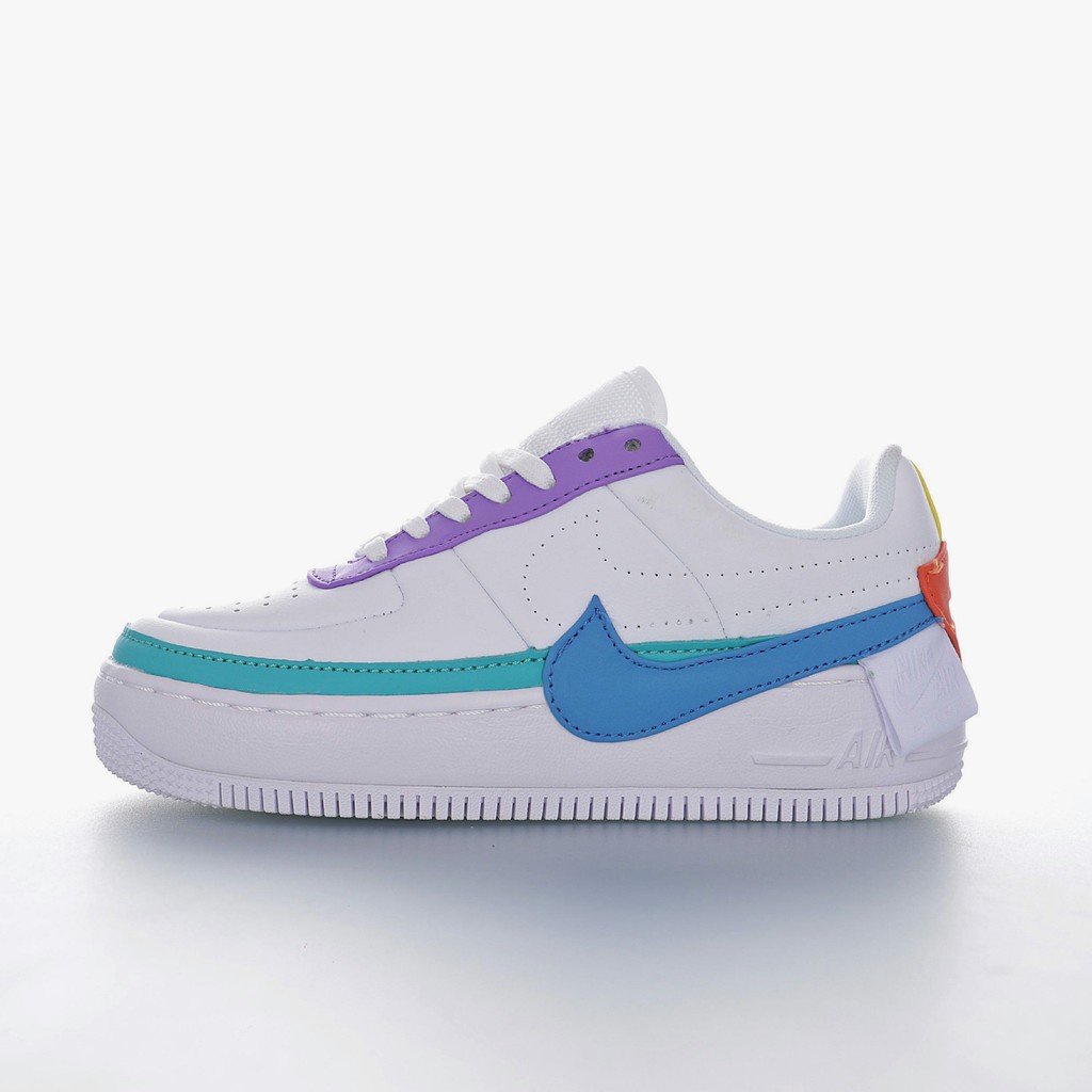 NIKE WMNS AIR FORCE 1 JESTER XX 空軍輕量增高低筒百搭板鞋 "白紫" AO1222-200