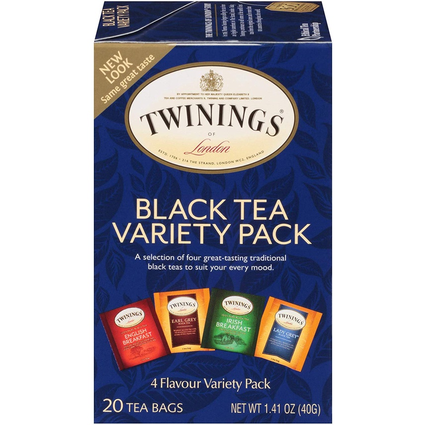 Twinings 川寧經典組合早茶紅茶伯爵四種口味含咖啡因20包