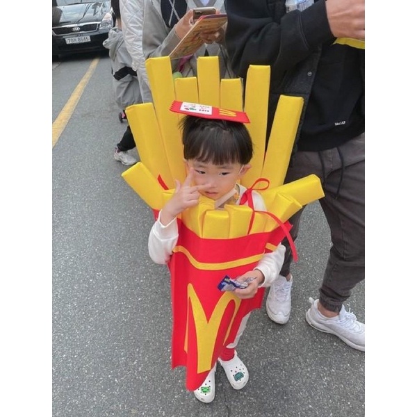 🎃halloween 韓國🇰🇷預購 手工製立體薯條🍟兒童裝 萬聖節套裝 造型套裝 角色扮演