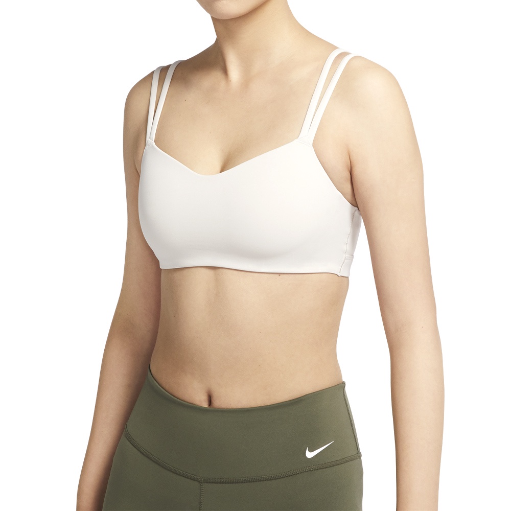 Nike AS W DF ALATE TRACE BRA 女 米杏 低強度支撐 運動 內衣 DO6609-104