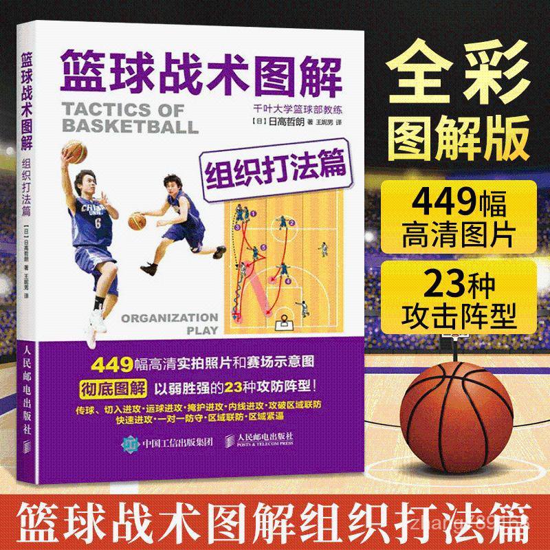 【優選熱銷】籃球戰術圖解組織打法篇 籃球基礎入門技巧技術戰術圖解書籍