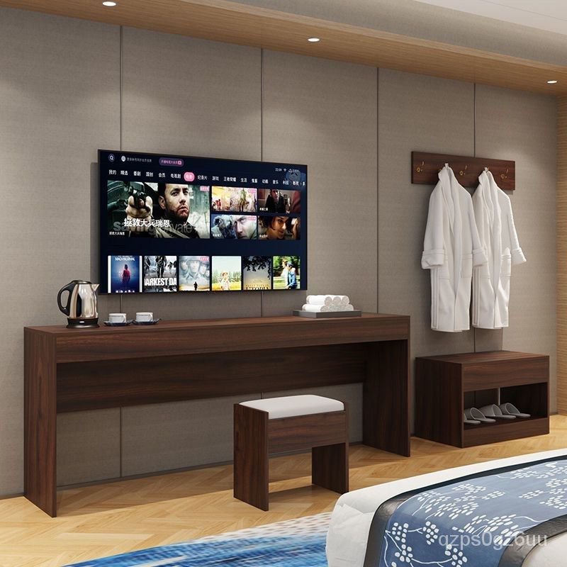 酒店專用電視櫃 臥室電視櫃 標準民宿傢具全套定製一體組閤電視櫃