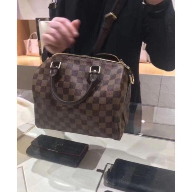 二手 LV Speedy 25 附背帶 手提包 M41113 原花 N41368 棋盤格 N41374