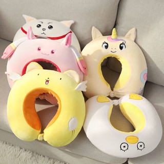 U型枕 頭枕 頸枕💕 卡通可愛u型枕頭pp棉可水洗辦公室午睡頸椎枕飛機旅行頭枕送禮物 旅行枕 枕頭 護頸枕