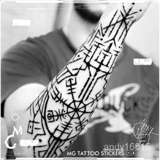 【699免運】果膠半壁紋身貼MG tattoo 神秘主義 闇黑個性花臂防水紋身貼紙男女刺青 貼紙 紋身貼 紋身