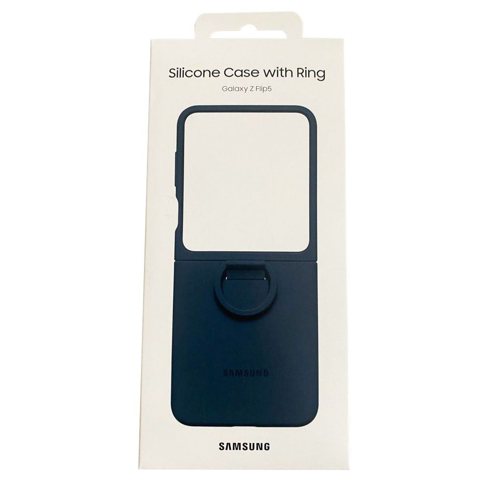 Samsung 三星 原裝 Galaxy Z Flip5 矽膠薄型保護殼 (附指環扣) (闇夜藍)(平行進口)