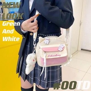 新款時尚包包🔥帆布小包包女2023新款日系韓版可愛簡約單肩包ins百搭卡通斜挎包