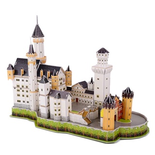 拼圖 模型 德國新天鵝城堡立體拼圖 diy拼裝模型3D紙模著名建筑益智玩具