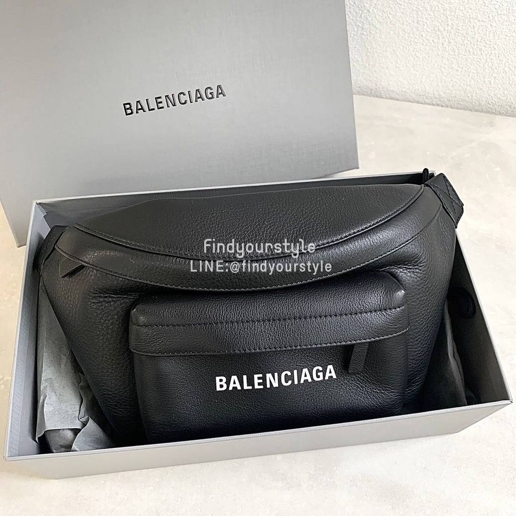 findyourstyle 正品代購 BALENCIAGA 黑色牛皮腰包