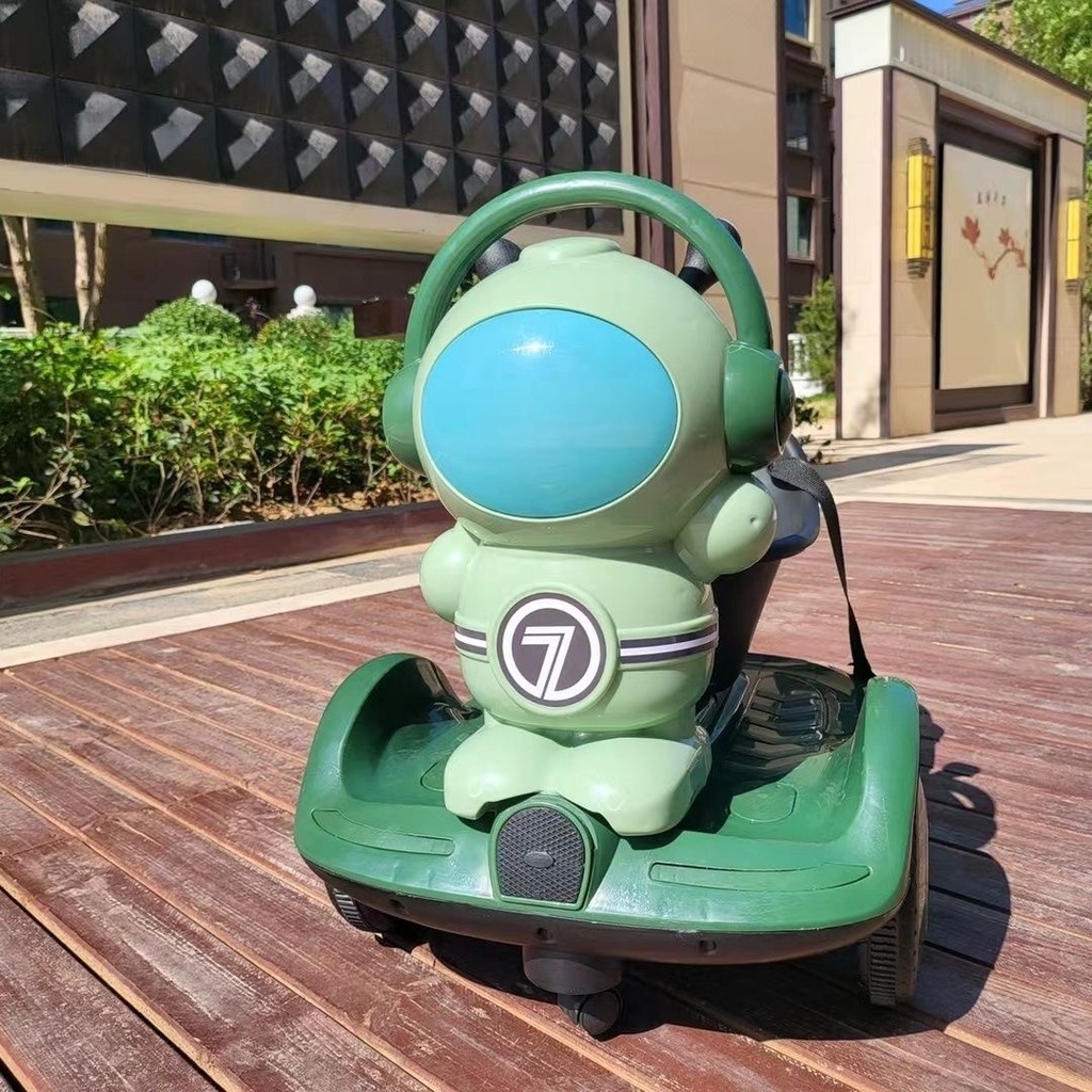 【精選熱銷】寶寶兒童電動車 太空人兒童電動漂移平衡車 嬰幼兒可充電遙控玩具車 小孩代步卡丁車