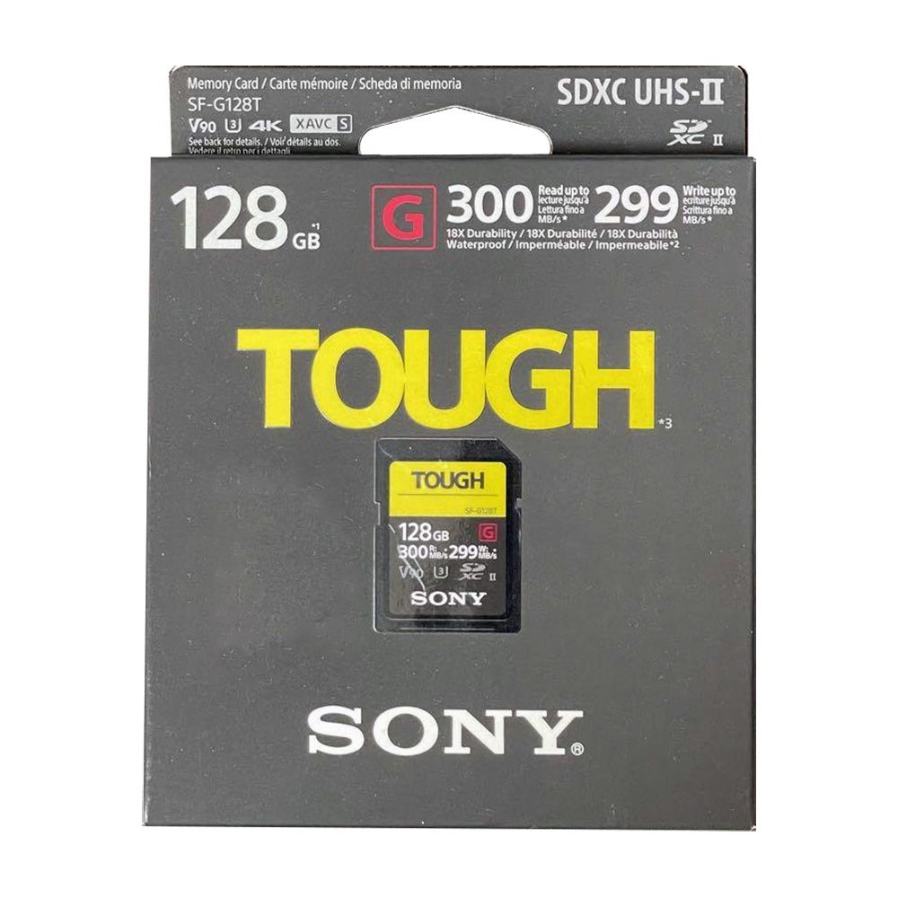 索尼 Sony 128GB SF-G 系列 TOUGH UHS-II SDXC 記憶卡 SF-G128T(平行進口)
