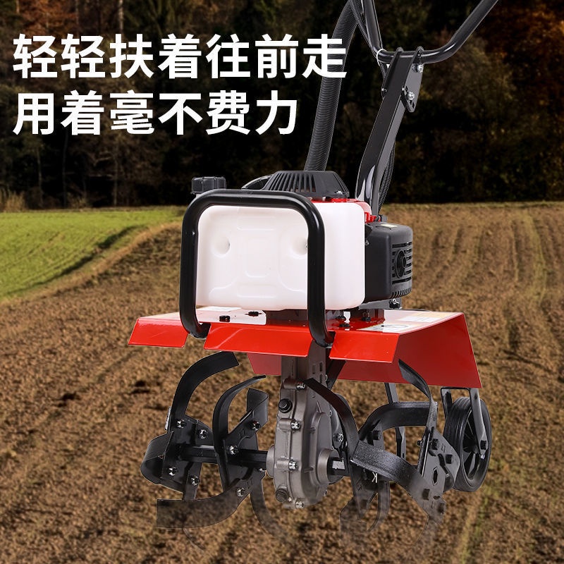 【廠家直銷】新款微耕機汽油小型家用老人機松土水田除草開溝犁地機