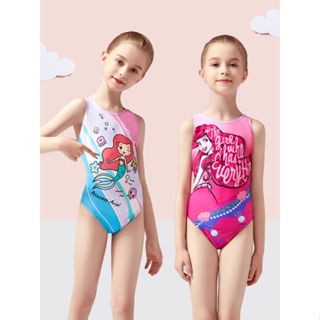 英發中大童游泳衣三角連體印花親子兒童成人女專業比賽競速泳裝