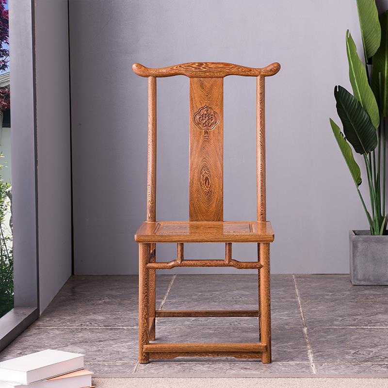 【現貨熱銷】紅木餐椅雞翅木官帽椅仿古家具實木中式靠背休閑椅子辦公椅