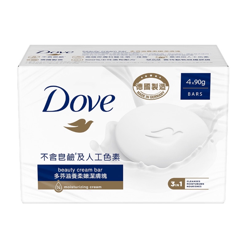 Dove多芬-柔嫩潔膚皂4P*90G 墊腳石購物網