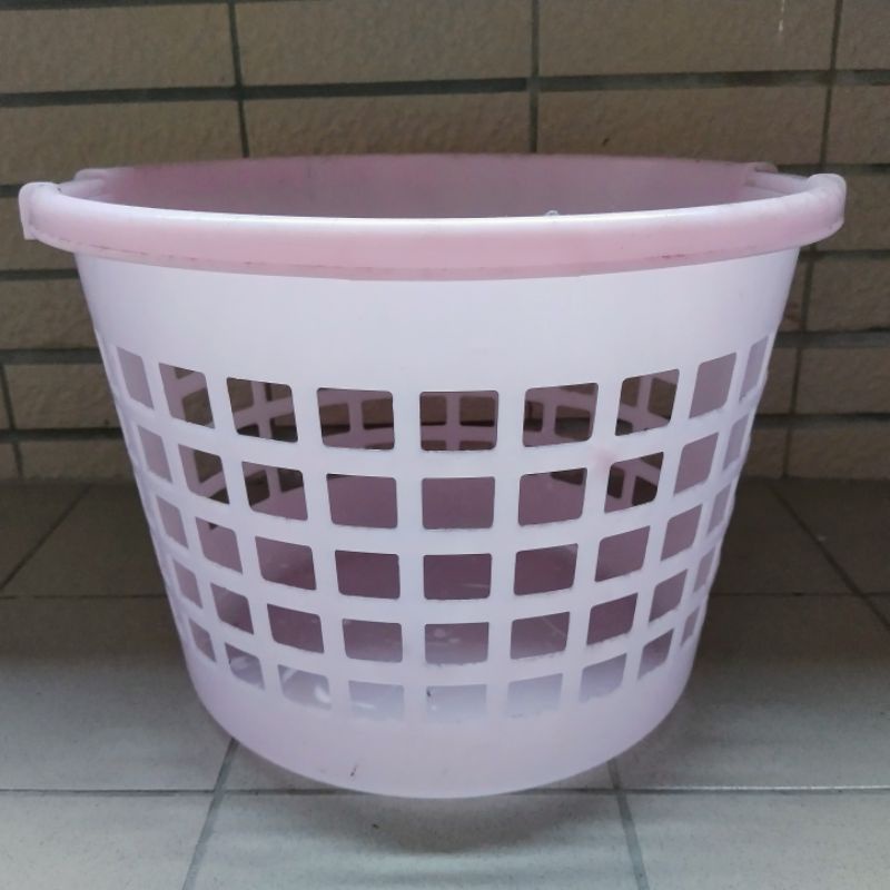 宜蘭自取 二手 洗衣籃 粉紅 置物籃 玩具藍 菜籃 塑膠洗衣籃 台灣製 菜園 露營 粉紅洗衣籃