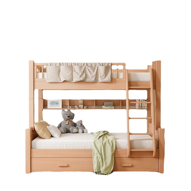 小拾商行 上下鋪雙層床櫸木經濟型子母床兒童床實木高低床交錯式兩層上下床上下鋪 床架 單人雙人床架 雙層床 上下床 子母床