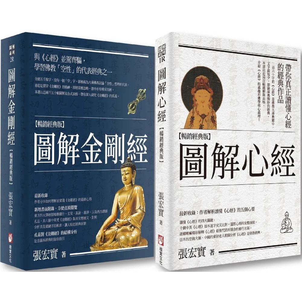 【全新】●張宏實圖解心經．金剛經【暢銷經典版套書】（二冊）_愛閱讀養生_橡實