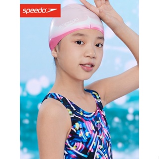 Speedo速比濤泳帽男女通用防水不勒頭硅膠長發專業成人游泳帽兒童