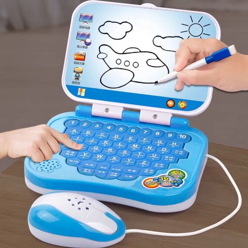 兒童早教學習機 兒童智力早教學習訓練寶寶多功能益智點讀玩具仿真聽讀練習電腦機