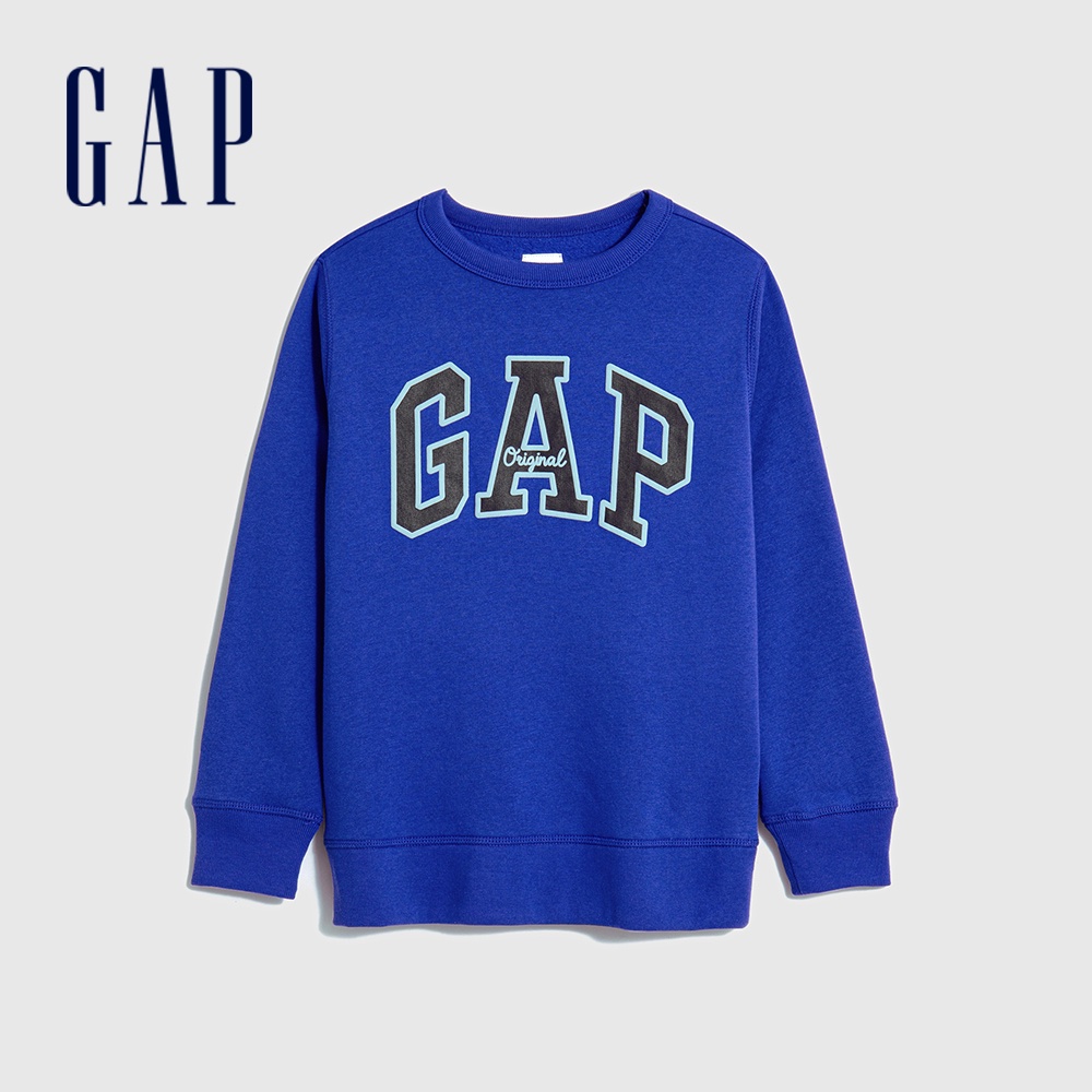 Gap 男童裝 Logo大學T-藍色(747426)